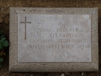 Struma Military Cemetery - Allardice, Charles